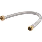 Cash Acme U3086FLEX24LF SharkBite Lead-Free 3/4-Inch x 1-Inch x 24-Inch Stainless Steel Braided Connectors