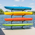 Teal Triangle Freestanding G-Watersport 4 Kayak and SUP Outdoor Storage Rack, Heavy Duty Adjustable Weatherproof Stand