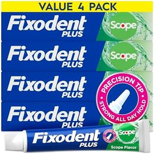 Fixodent Plus Scope Secure Denture Adhesive 2.0oz (Pack of 4) eComm