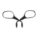 GOOFIT Black Oval Rearview Side 10mm M10 Mirror 360 Degrees Rotation Replacement for DVX400 UTV Moped ATV Scooter Suzuki Large displacement