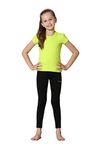 Van Heusen Girls Leggings - Power Plus Cotton Spandex - Power Plus, Super Soft, Stretchable_56301_Black_7-8 Years