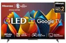 Hisense 139 cm (55 inches) E68N Series 4K Ultra HD Smart Google QLED TV (Grey)