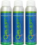 O2 Blast, Pure Oxygen Supplement, Quick Recovery for Exercise and Focus. Sanitary Flip Top Cap (4 Liter Oxygen Canisters - 3 Pack - Natural)