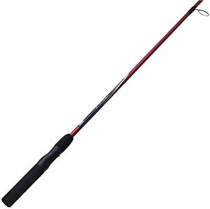 Zebco Z-Cast Spinning Fishing Rod, 6-Foot 2-Piece Durable Z-Glass Fishing Pole, Comfortable EVA Rod Handle, Shock-Ring Guides, Medium Power, Red