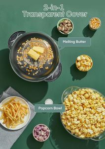 FOHERE 3.5L Popcorn Maker – Electric Hot Air Popcorn Machine