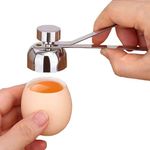 Styxon Stainless Steel Egg Cracker Topper Cutter Raw/Soft Hard Boiled Egg Stopaer Shell Removal for Breakfast Kitchen Tool | Pack 1 | Silver