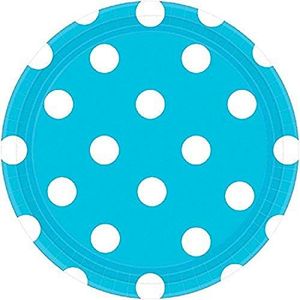 Dots 17cm Round Plate Caribbean Blue