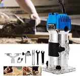 Wood Routers, Wood Trimmer Router Tool, Compact Wood Palm Router, Tool Hand Trimmer, Woodworking Joiner, Cutting Palmming Tool, 30000 RPM 1/4" Collets 800W 110V