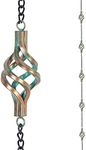 dreamysoul 9.7FT Rain Chain, Iron Rain Chain for Gutters, Bronze Bird Cage Decorative Rain Chains for Downspouts Adjustable Length