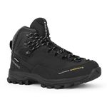 ADVENTRA Men Waterproof Hiking Boots | Mid-Ankle | Lightweight with Superior Grip | WH1106 | Black