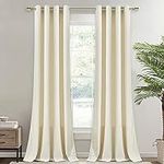 StangH Ivory White Velvet Curtains 