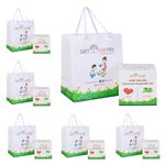 Giftonetree Seasonal Vegetable Grow Kit - 6 DIY Kit + 6 Gift Bags - Best Return Gift For Kids Birthday Party (Seasonal Vegetable Kit, 6, count)