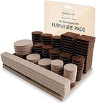 Zulay Home 133 Piece Felt Furniture Pads for Hardwood Floors - 5mm Thick Floor Protectors for Chairs in Various Sizes - Self Adhesive Wood Floor Protectors for Furniture, Chairs, Sofa, Stool & Tables