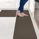 Pauwer Anti Fatigue Kitchen Rugs Sets 2 Piece Non-Slip Waterproof Kitchen Rugs and Mats Farmhouse Kitchen Runner Rug Comfort Standing Mat Cushioned Kitchen Floor Mats PVC Foam Kitchen Mats