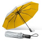 TechRise Umbrella Windproof Travel Umbrella, Automatic Compact Folding Umbrella, 10 Strong Fibreglass Ribs, One Button Auto Open Close Wind Resistant Lightweight Portable Backpack Umbrella