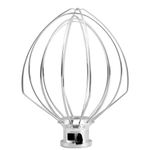 K45WW 6'' Wire Whip Compatible with 4.5-5Qt KitchenAid Tilt-Head Stand Mixer, Kitchenaid Whisk Replacement For Egg Cream Stirrer, Flour Cake Balloon Whisk，Kitchenaid mixer attachments