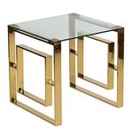 Cortesi Home Laila, End Table 22", Gold