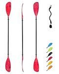 OCEANBROAD Adjustable Kayak Paddle 86in/220cm to 94in/240cm Kayaking Boating Canoeing Oar with Paddle Leash 1 Paddle