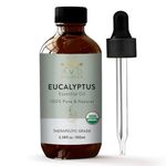 AVD Organics Eucalyptus Essential Oil 100ml - 100% Pure & Natural USDA Organic Eucalyptus Oil - Diffuser, Aromatherapy, Skin & Hair - 3.38fl oz