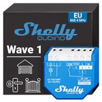 Shelly Wave 1, Z-Wave Smart Relay Switch with Dry Contacts - 16A, Light & Garage door Remote Control, Low Power Consumption, Network Repeater, High reliability, SmartStart Setup