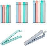 MEISO Bag Clips,15 Pcs Food Sealing Clips Reusable Plastic Bags Sealing Clips Snack Sealing Clip Freezer chip Bag Clips for Food Pack Storage Plastic Food Pegs Sealing Clips for Kitchen Snacks Storage