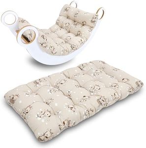 Matelas de sol enfant 60x120 cm - bébé coussin doux en coton pour arche d'escalade et jouet Montessori - tapis d'eveil bebe et pour coin lecture Oeko-Tex Girafes