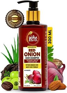 The Indie Earth Advanced Red Onion Shampoo 300ml/10 Fl.Oz with 15+ natural ingredients including Red Onion, Curry Leaf & Indian Alkanet Root