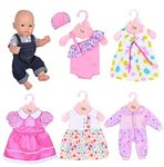 6 Sets Clothes Outfits Costume for 14 to 16 Inch Baby Dolls and 18 Inch Doll