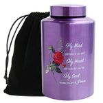 Up to 200 lbs Large Urns for Adult Human Cremation Urn Ashes Decorative Urn for Human Ashes with Rose Urn with Velvet Bag