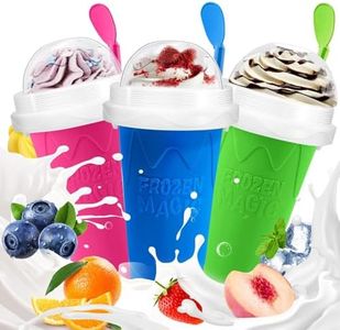 FANS-ONE Slushie Cup, 3 Pack DIY Magic Slushy Cup (Blue+Pink+Green)