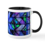 CafePress Blue Quilt Mugs 11 oz (325 ml) Ceramic Coffee Mug