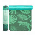 Myga Childrens Yoga Mat - Non-Slip Kids Mat for Yoga, Fitness and Exercise - Multipurpose Mat with 8 Yoga Poses on Reverse - Comfortable, Lightweight and Travel Friendly - Jurassic Jungle