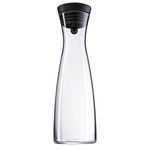 WMF Close-Up Stopper Glass Cromargan Basic Water Decanter, Black, Height 32.7 cm, 1.5 Litre