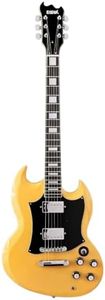 EGRK Solid Body Electric Guitar, Mahogany Body, Rosewood Fingerboard 22 Rounded End Frets, Bone Nut,Right Handed Guitar for Beginners and Intermediate Players