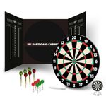 Bull's Magnetic Paper Dartboard Cabinet Set - 2-in-1 Magnetic and Paper Dartboard - Complete Set with 6 Magnetic Darts and 6 Steeltip Darts Scoreboard - Perfect for Beginners and Children