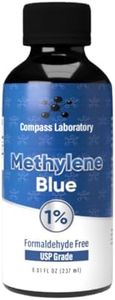 Methylene Blue Pharmaceutical Grade, USP Grade, Third-Party Tested Brain Health Dietary Supplement for Humans, No Formaldehyde, Made in USA (1% 237ml Bottle)