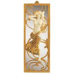 Design Toscano PD0508 Parisian Salon Art Nouveau Mirror, Golden