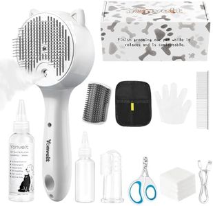 Pet Spray Brush for Cat & Dog, Hair Health & Grooming Set Includes 100ml Waterless Shampoo, Nail Clippers, Toothbrush, Comb, Cat Scratcher with Catnip, Disposable Cleaning Supplies, Gift-Set