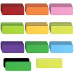 Pack of 72 Dry Erase Magnetic Labels 3.2 x 1.2" Reusable Magnetic Name Tags Write On Magnets Sticker Magnet Labels Name Plate for Whiteboard Fridge Classroom Office, 9 Colors