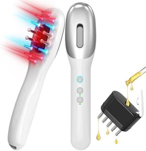 iKeener Hair Oil Applicator and Hair Scalp Massager Brush, 3 IN 1 Wireless Head Scratcher Massager Comb with Red Blue Light, Ideal for Scalp Relax and Hair Growth