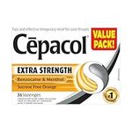 Cepacol® Extra Strength, Sucrose Free, Orange, Sore Throat Lozenges, Value Pack, 36 ct