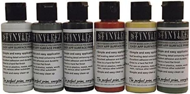 BADGER Stynylrez SNR-216 Airbrush Primer 6 Tone Pack 2Oz. / 60Ml White, Gray, Black, Red Brown, Olive Green, Neutral