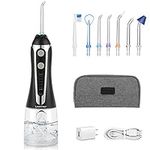 [2023 New Version]Leominor Cordless Water Flosser Professional Oral Irrigator,Portable Dental Flosser IPX7 Waterproof,with Travel Bag and 7 Jet Tips, Rechargeable for Home&Travel