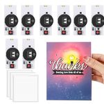 OTCRAFT 8PCS Creative Easy Halo Lights & Easy Lights for DIY Light-Up Christmas Cards Making Scrapbook Decoration ; Self-Adhesive Light-Up Units with Warm White LEDs (Without Battery)