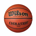 Wilson Evolution Intermediate Size Game Basketball, Brown, Size 6