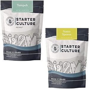 Cultures for Health Vegan Protein Bundle | 8 Total Packets, Includes Starter Spores for Tempeh (x4) and Natto (x4) | Plant Based Meat Substitutes | Authentic Indonesian & Japanese Food from Soy Beans