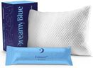 DreamyBlue Signature Pillow w/Adjustable Loft • Shredded Memory Foam Fill • Neutral Alignment for Side, Back, and Stomach Sleepers • Washable Bamboo Rayon Cover • CertiPUR-US Certified Foam (Queen)
