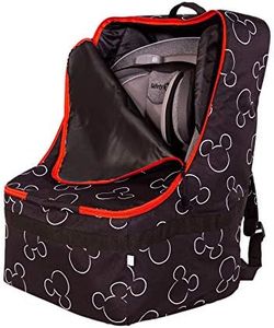 J.L. Childress Disney Baby Ultimate Premium Backpack Padded Car Seat Travel Bag - Car Seat Gate Check Bag - Fits All Car Seats & Booster Seats - Mickey Mouse