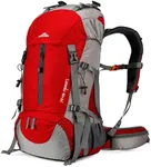 Loowoko 50L Hiking Backpack, Waterproof Camping Essentials Bag with Rain Cover, 45+5 Liter Lightweight Backpacking Back Pack