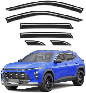 Breejoy 6pcs Out-Channel Window Rain Guards Fit for Chevy Chevrolet Trax 2024 2025 2026, Extra Durable Window Visors Vent Visors Vent Shades Wind Deflector Dark Smoke Car Tape-on 6-pcs with Thicker
